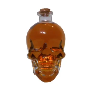Szklana karafka w kształcie czaszki 750 ml z korkiem